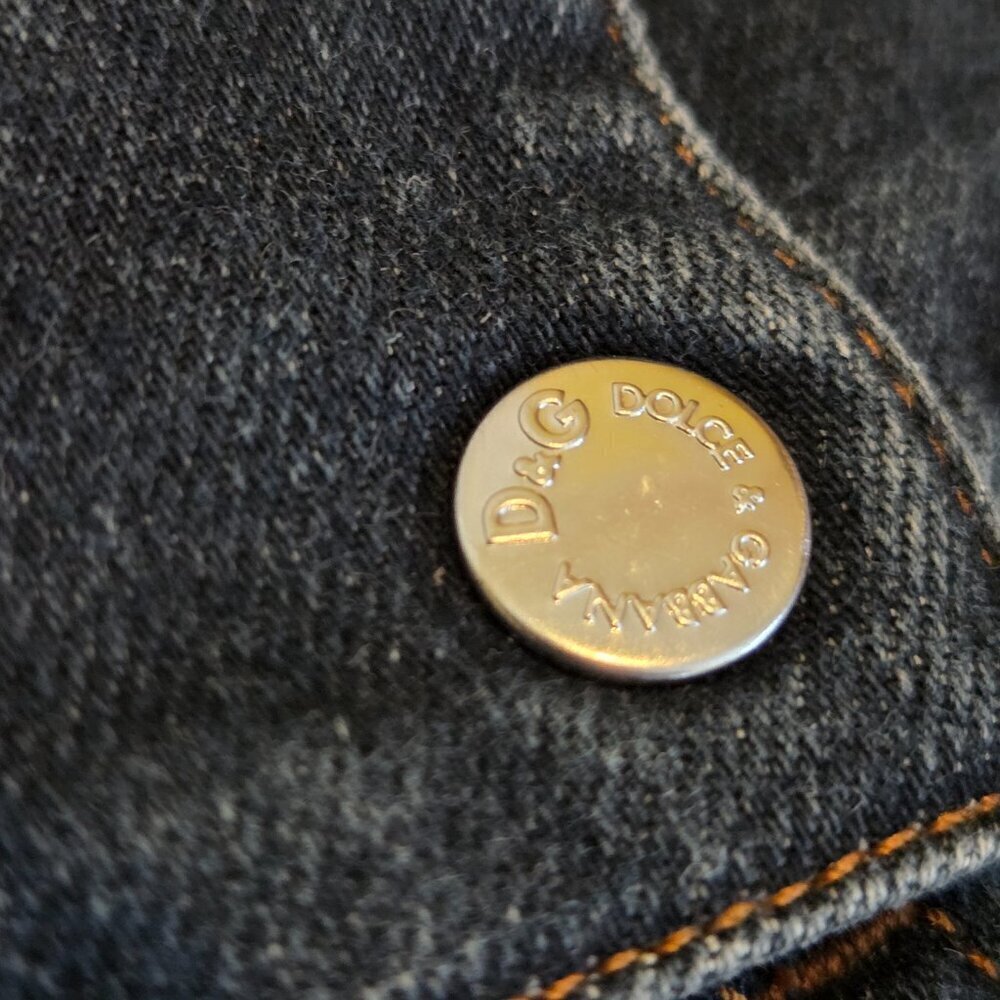 Dolce & Gabbana Womens 28 Jeans 4 Button Snap Zip Fly Acid Wash Flared Inseam 29 - Picture 4 of 15